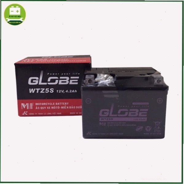 Ắc quy Globe WTZ5S 12V 5Ah