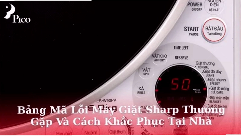 Bảng mã lỗi máy giặt Sharp