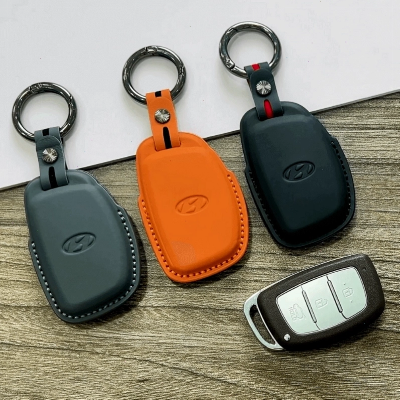 Bao Da Bọc Chìa Khoá Ô Tô Hyundai Da Bò Sang Trọng