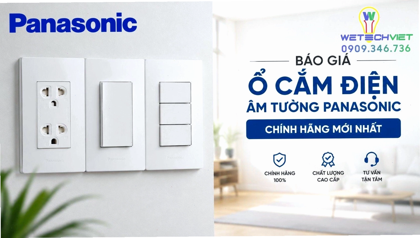 Báo giá ổ cắm điện âm tường Panasonic mới nhất