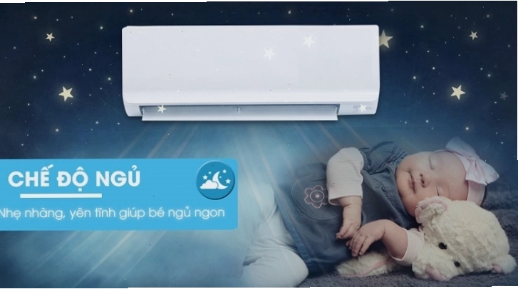 Bật chế độ Sleep trên điều hòa Gree khi ngủ