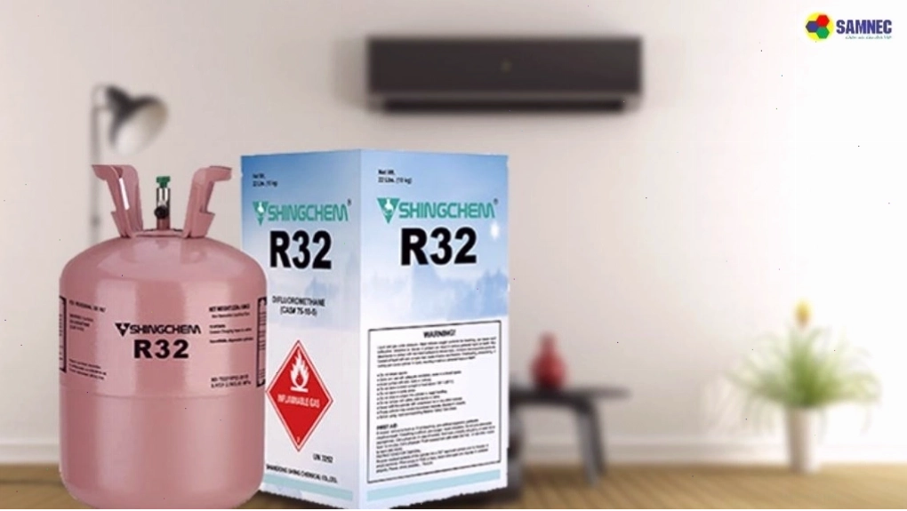 Biểu đồ so sánh hiệu suất và tác động môi trường của gas R32 và R410A