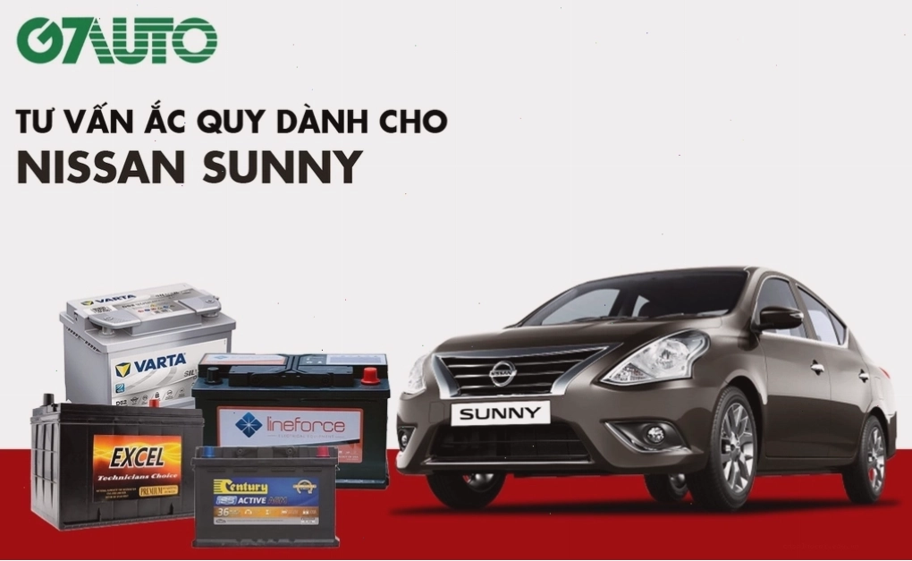 Bình ắc quy xe Nissan Sunny với thông số kỹ thuật phù hợp