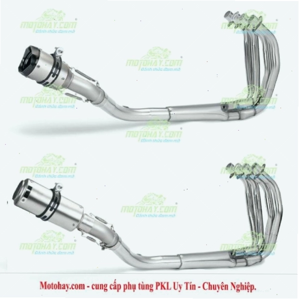 Bộ cổ và pô (ống xả) inox cho Kawasaki ZX4R/ZX4RR