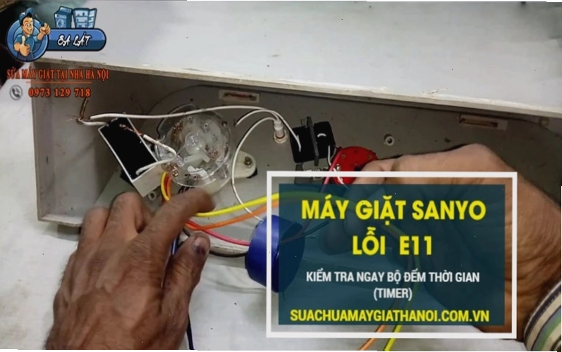 Bộ đếm thời gian trên máy giặt Sanyo