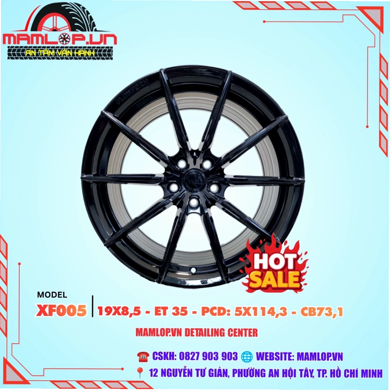 Bộ mâm Lazang 19inch xe Mazda, lexus, camry