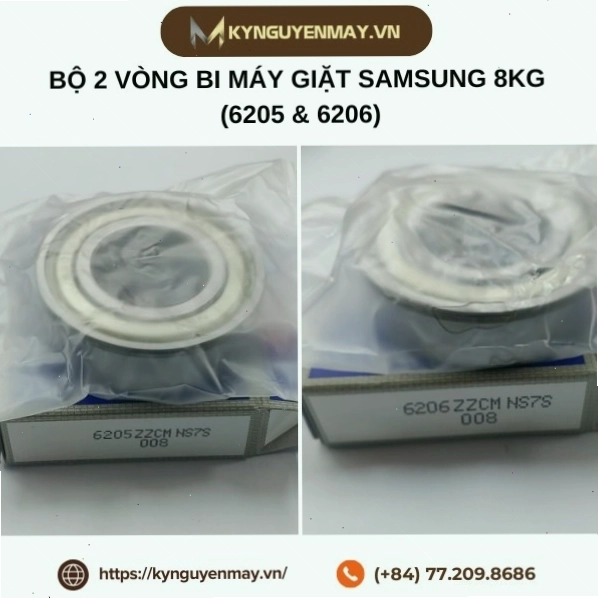 Bộ vòng bi máy giặt Samsung 6205 và 6206