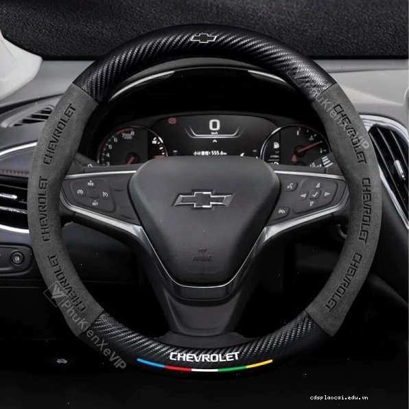 Bọc vô lăng ô tô Chevrolet chất liệu da lộn 3D và sợi carbon