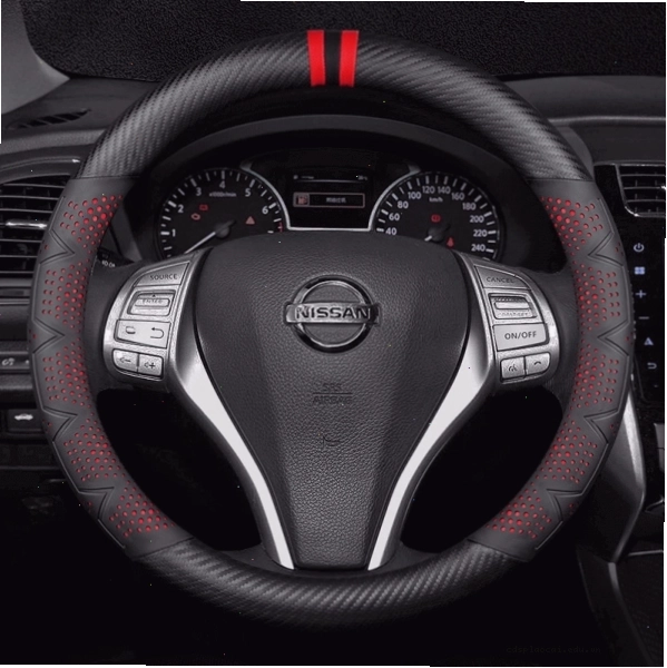 Bọc vô lăng xe Nissan chất liệu Carbon thể thao