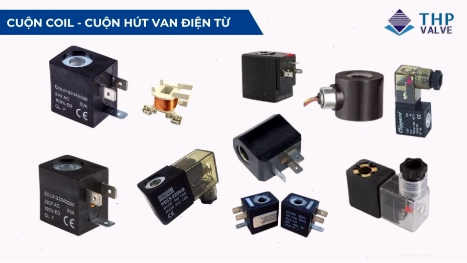Các loại cuộn hút van điện từ với nhiều kích cỡ và điện áp