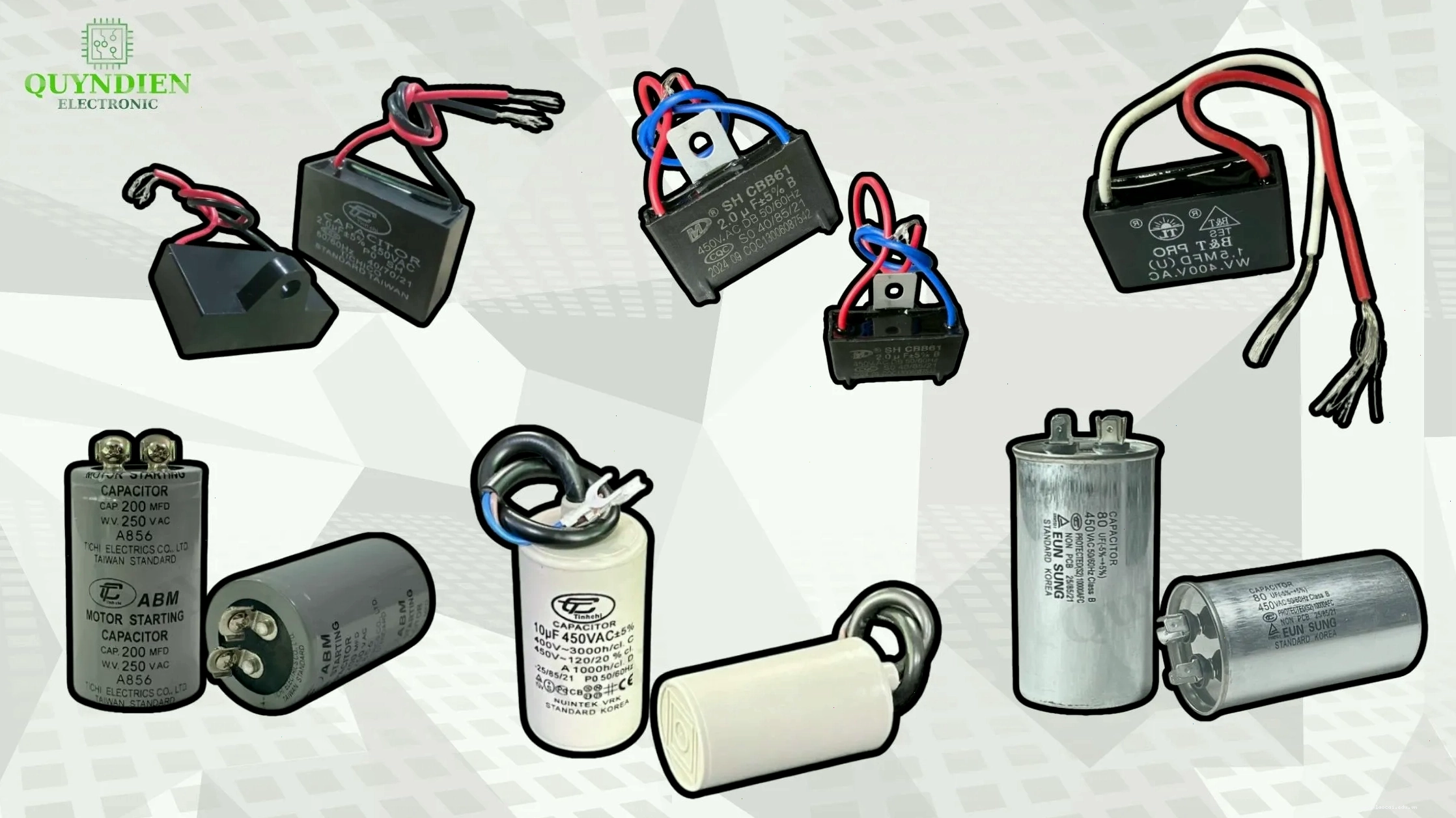 Các loại tụ đề và tụ ngậm chất lượng cao cho motor