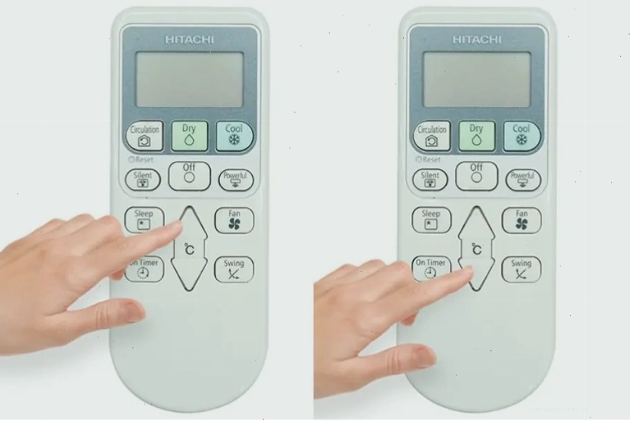 Cách điều chỉnh nhiệt độ trên remote máy lạnh Hitachi