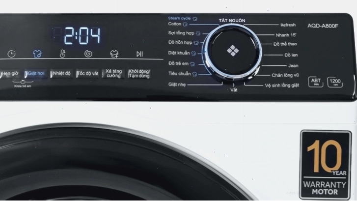 Cách hẹn giờ trên máy giặt AQUA AQD A800F