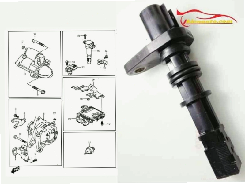 Cảm biến trục cam trên động cơ xe máy Suzuki