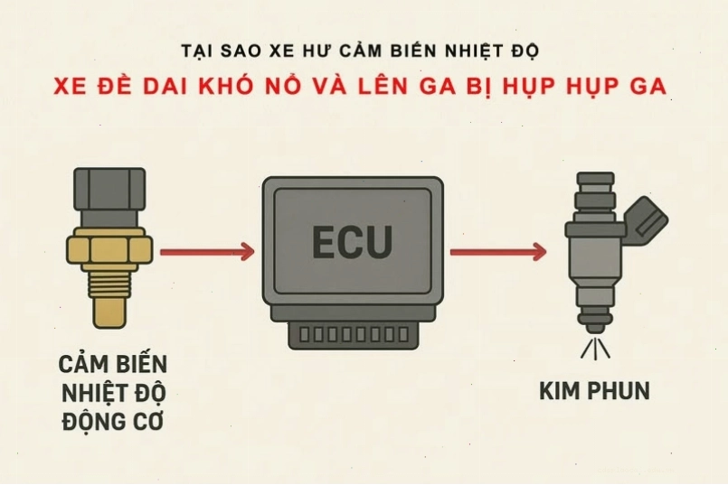 Cảm biến vị trí bướm ga (TPS) trên xe máy
