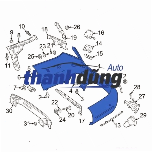 Cận cảnh ba đờ sốc sau xe hơi