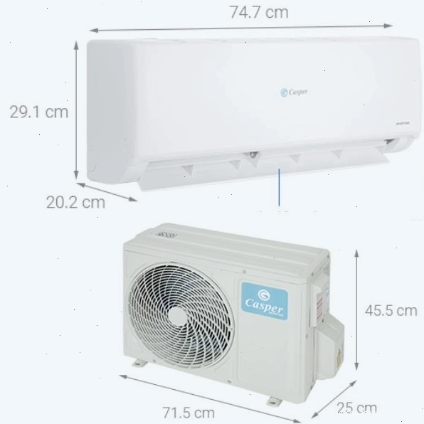 Cận cảnh bộ chân đế dàn nóng Casper với đầy đủ phụ kiện đi kèm