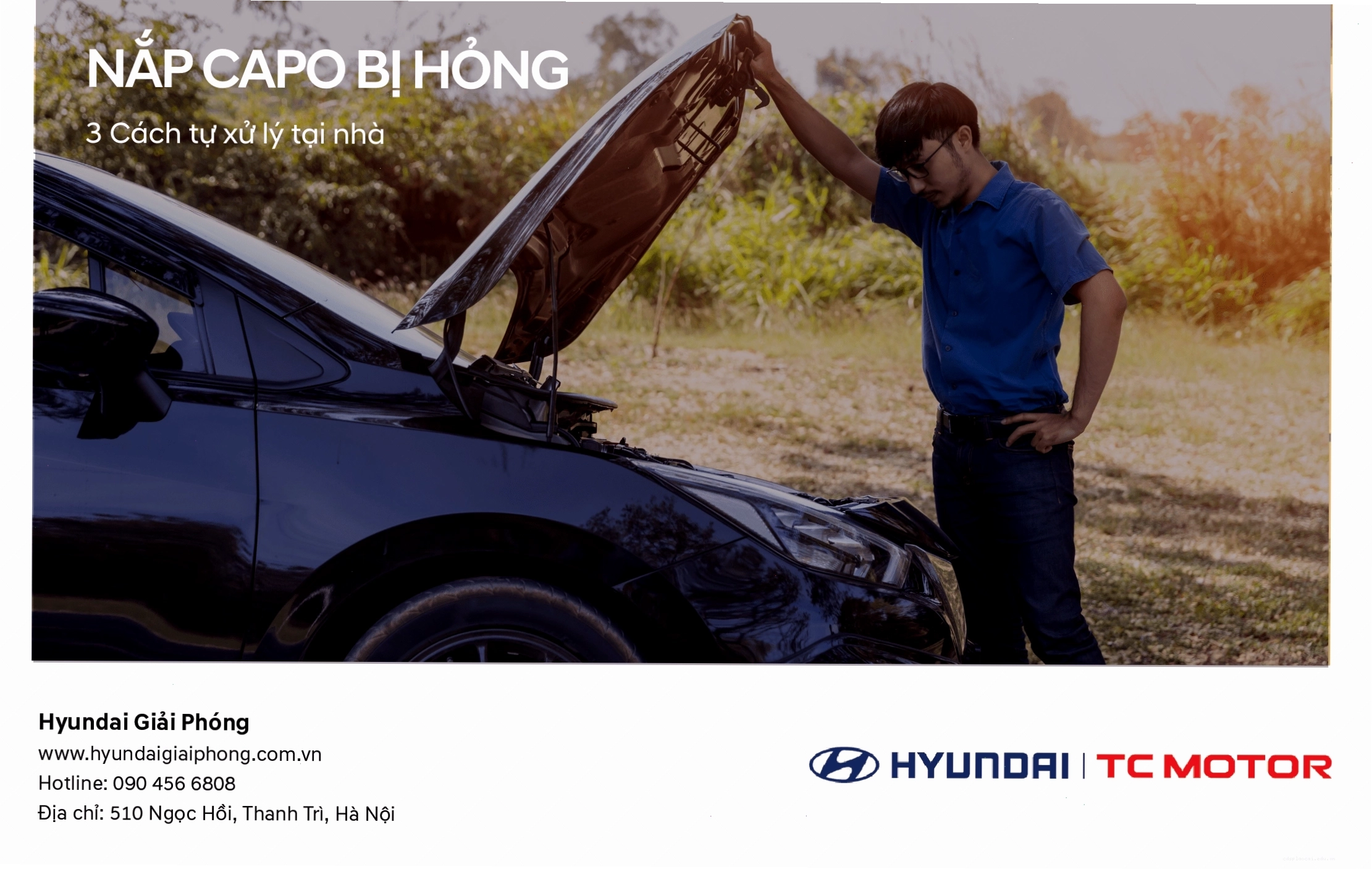 Cận cảnh nắp capo xe Hyundai