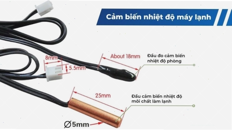 Cấu tạo cảm biến nhiệt độ phòng điều hòa Casper