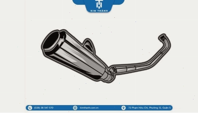 Cấu tạo chi tiết của một pô xe máy gồm nhiều bộ phận