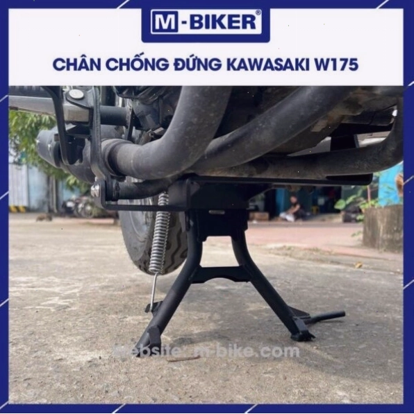 Chân chống đứng Kawasaki W175 màu đen chắc chắn