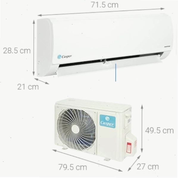 Chân đế dàn nóng điều hòa Casper được lắp đặt chắc chắn