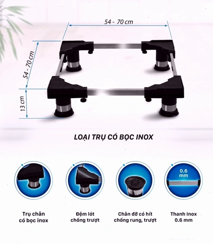 Chân đế tủ lạnh Sanyo giúp nâng cao thiết bị, tạo khoảng trống lưu thông khí