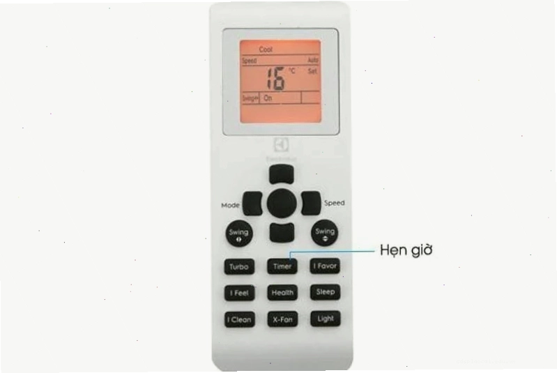 Chức năng hẹn giờ trên điều khiển điều hòa Electrolux