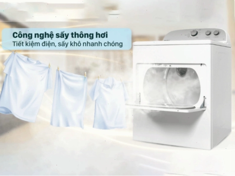 Công nghệ sấy thông hơi trên máy sấy Whirlpool 3LWED4815FW