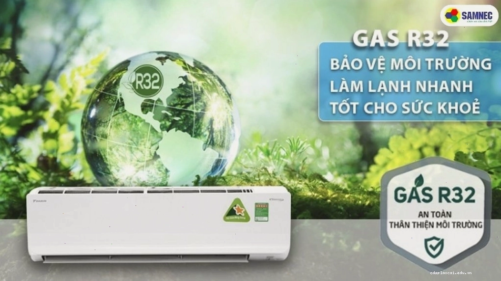Cửa hàng điện lạnh trưng bày các loại gas lạnh, bao gồm R410A