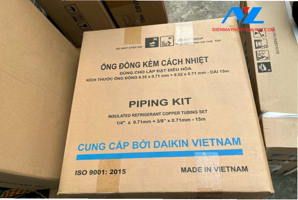 Cuộn ống đồng dẫn gas Daikin chính hãng, độ dày tiêu chuẩn