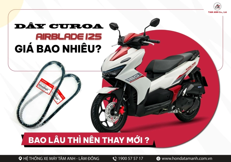 Dây Curoa Honda Air Blade 125: Hướng dẫn chọn, thay thế và bảo dưỡng đúng cách