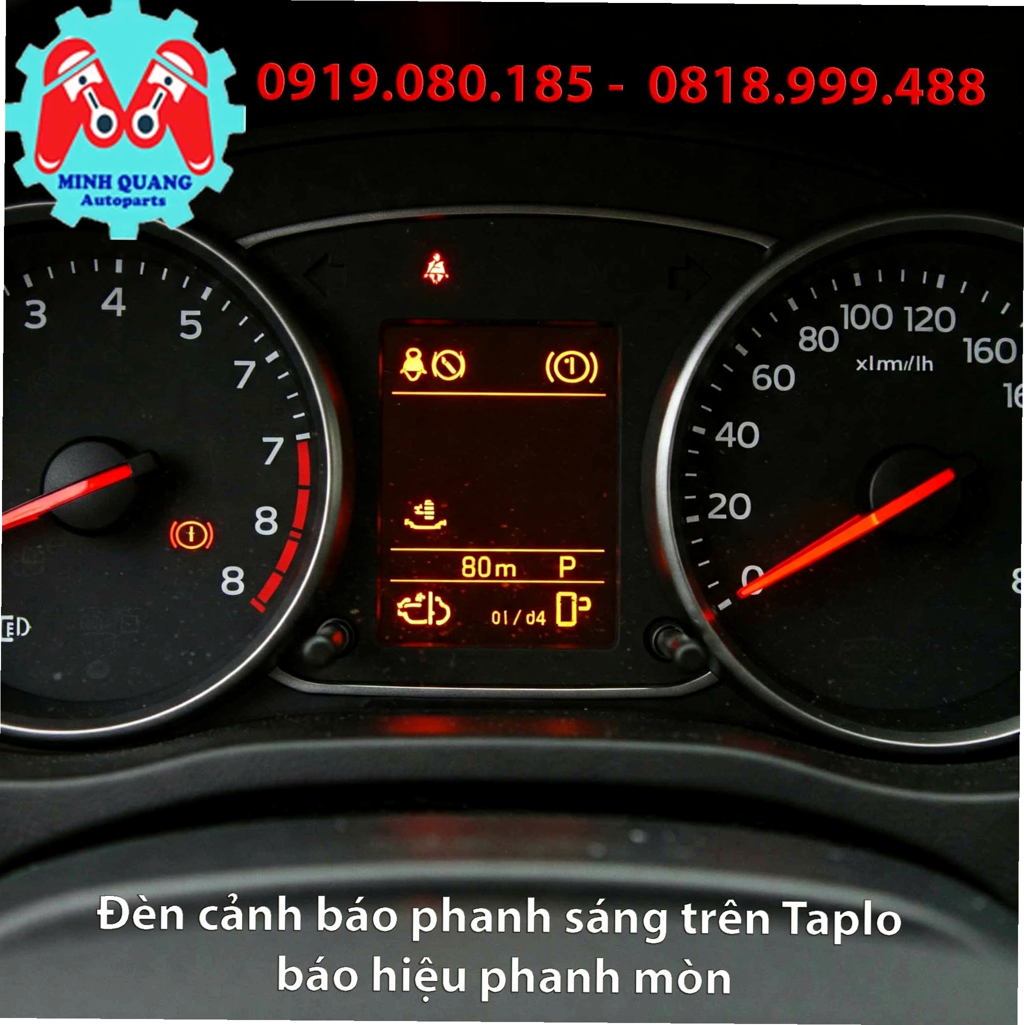 Đèn cảnh báo Má phanh XL7 bị mòn trên Taplo