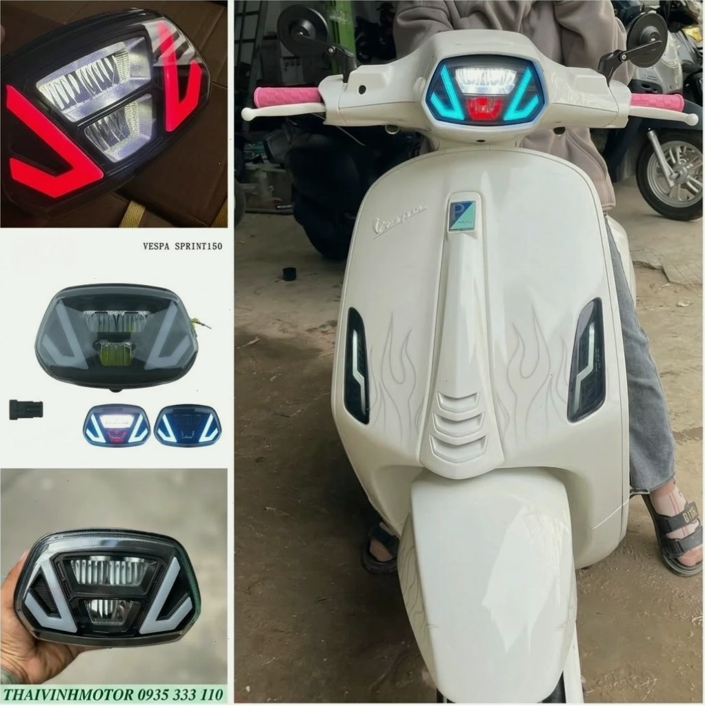 Đèn pha LED V2 cho Vespa Sprint