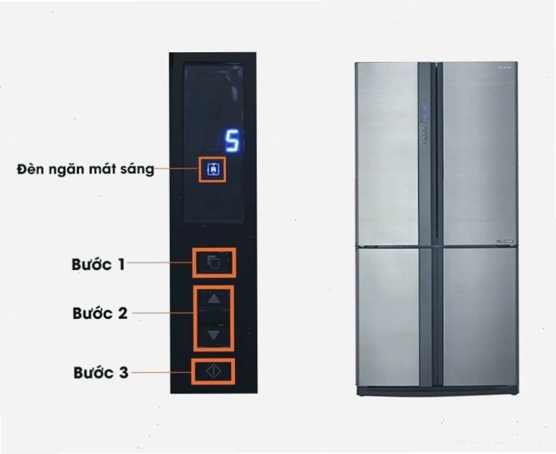 Điều chỉnh nhiệt độ ngăn mát tủ lạnh Sharp