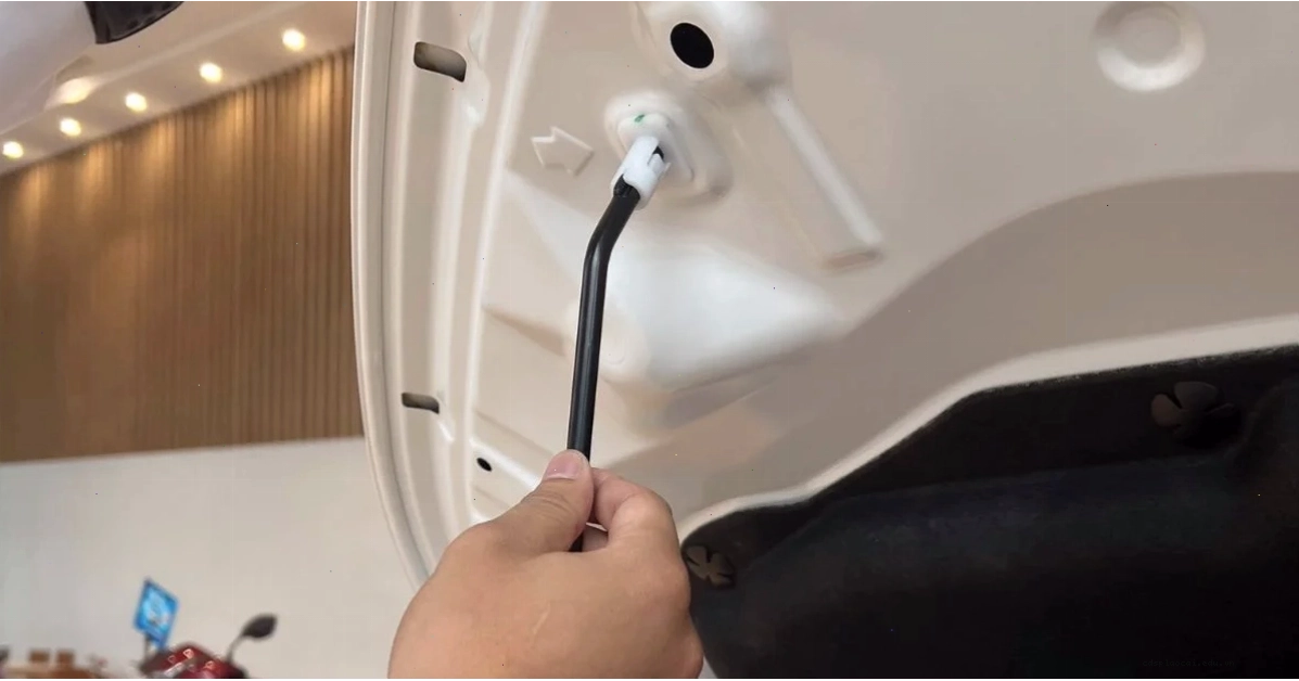 Dựng thanh chống nâng nắp capo