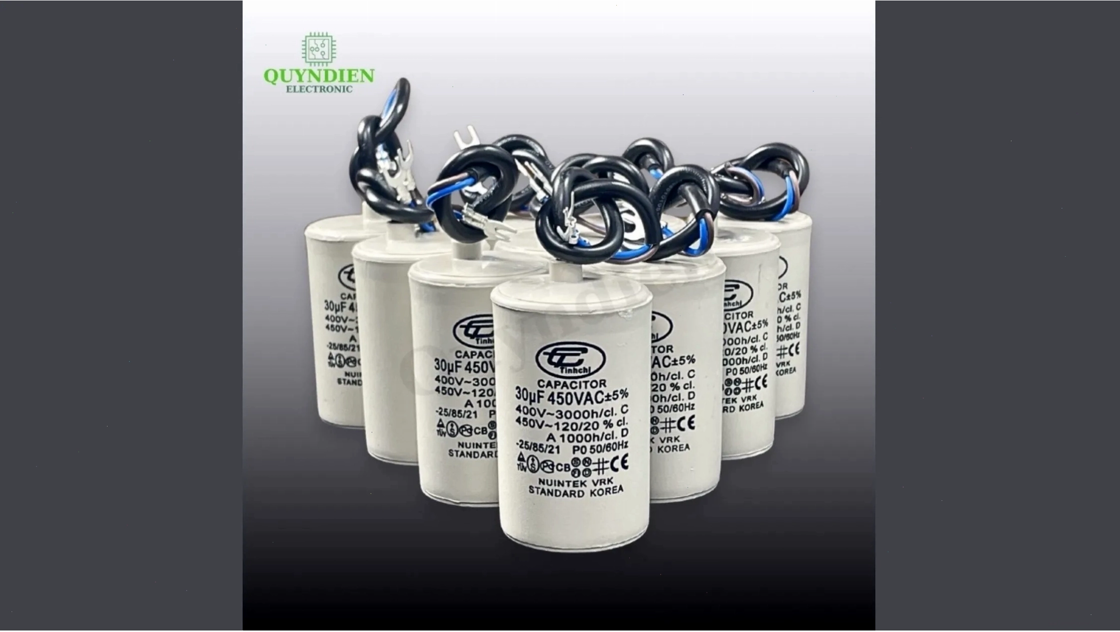 Hàng chính hãng phân phối bởi Linh Kiện Quỳnh Diễn, đảm bảo trị số chuẩn, điện dung ổn định, độ bền vượt trội.