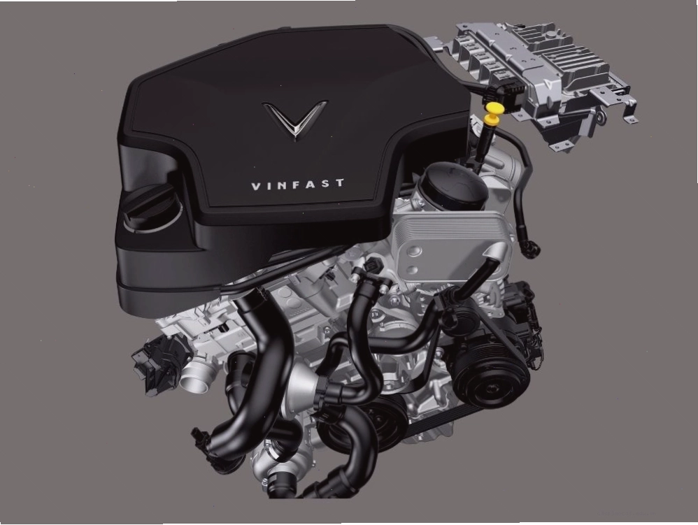 Hình ảnh bộ ly hợp ô tô và hộp số của xe VinFast