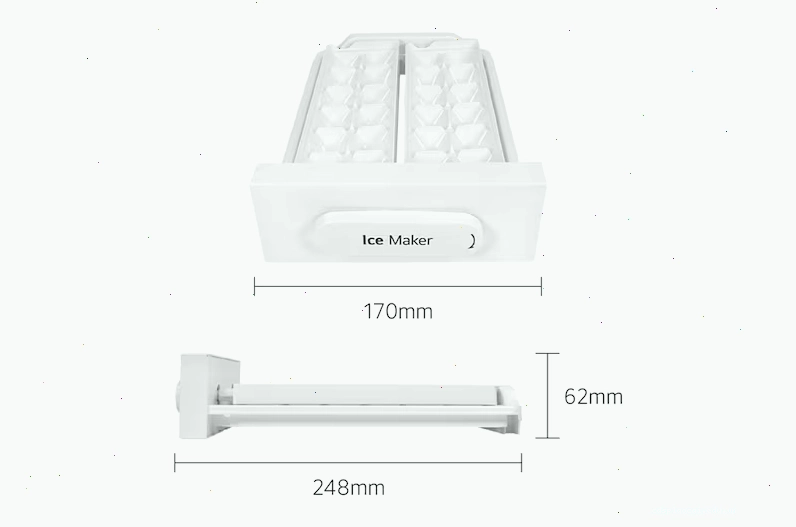 Hình ảnh kích thước của khay đá LG AJP32924910