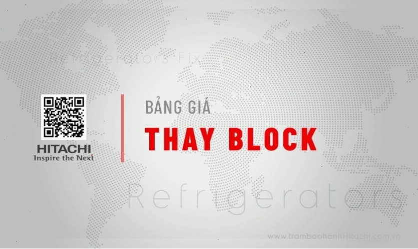 Hình ảnh minh họa quá trình thay block tủ lạnh Hitachi