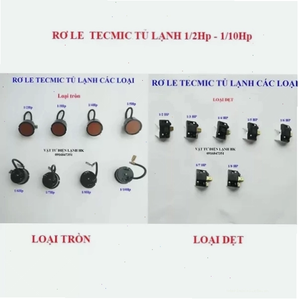 Hình ảnh Rơ le Tecmic Block Tủ Lạnh