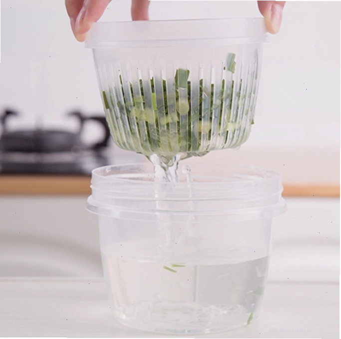 Hộp đựng hành lá có rãnh thoát nước