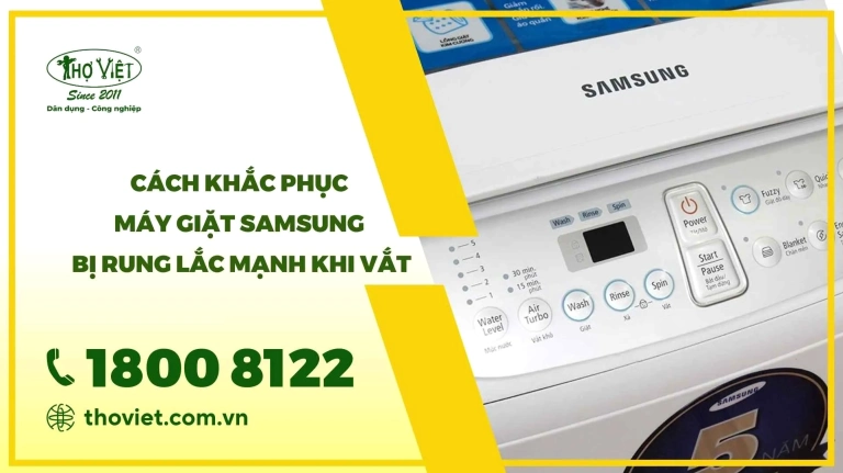 Khắc phục lỗi lò xo giảm chấn máy giặt Samsung bị rung lắc mạnh