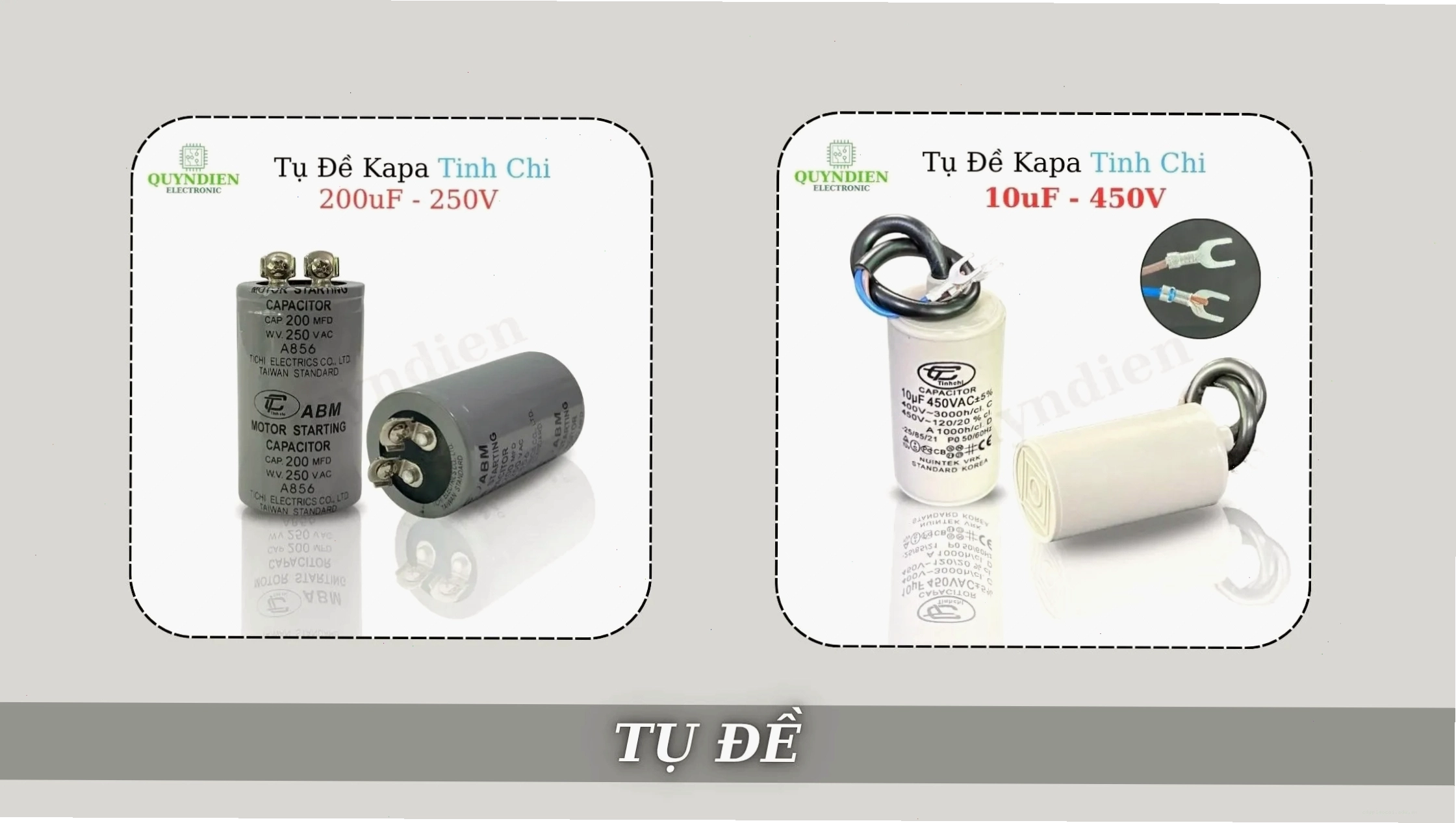 Khái niệm tụ đề cho motor 1 pha và các loại thông dụng