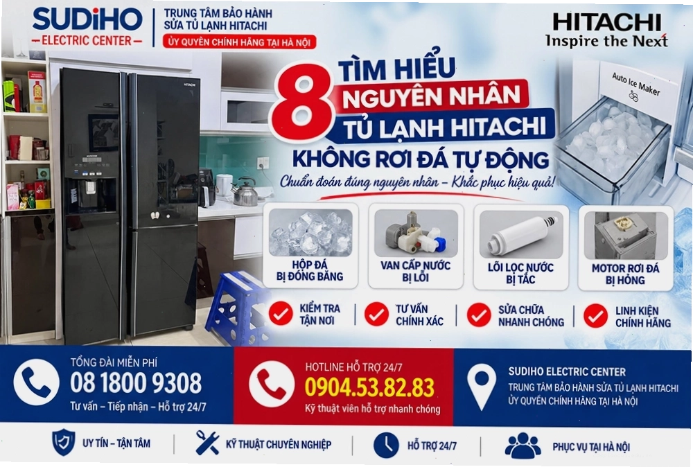 Khám phá 8 nguyên nhân khiến tủ lạnh Hitachi không rơi đá tự động và cách xử lý