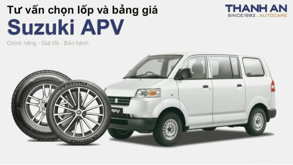 Kích thước lốp xe Suzuki APV và các thông số kỹ thuật liên quan