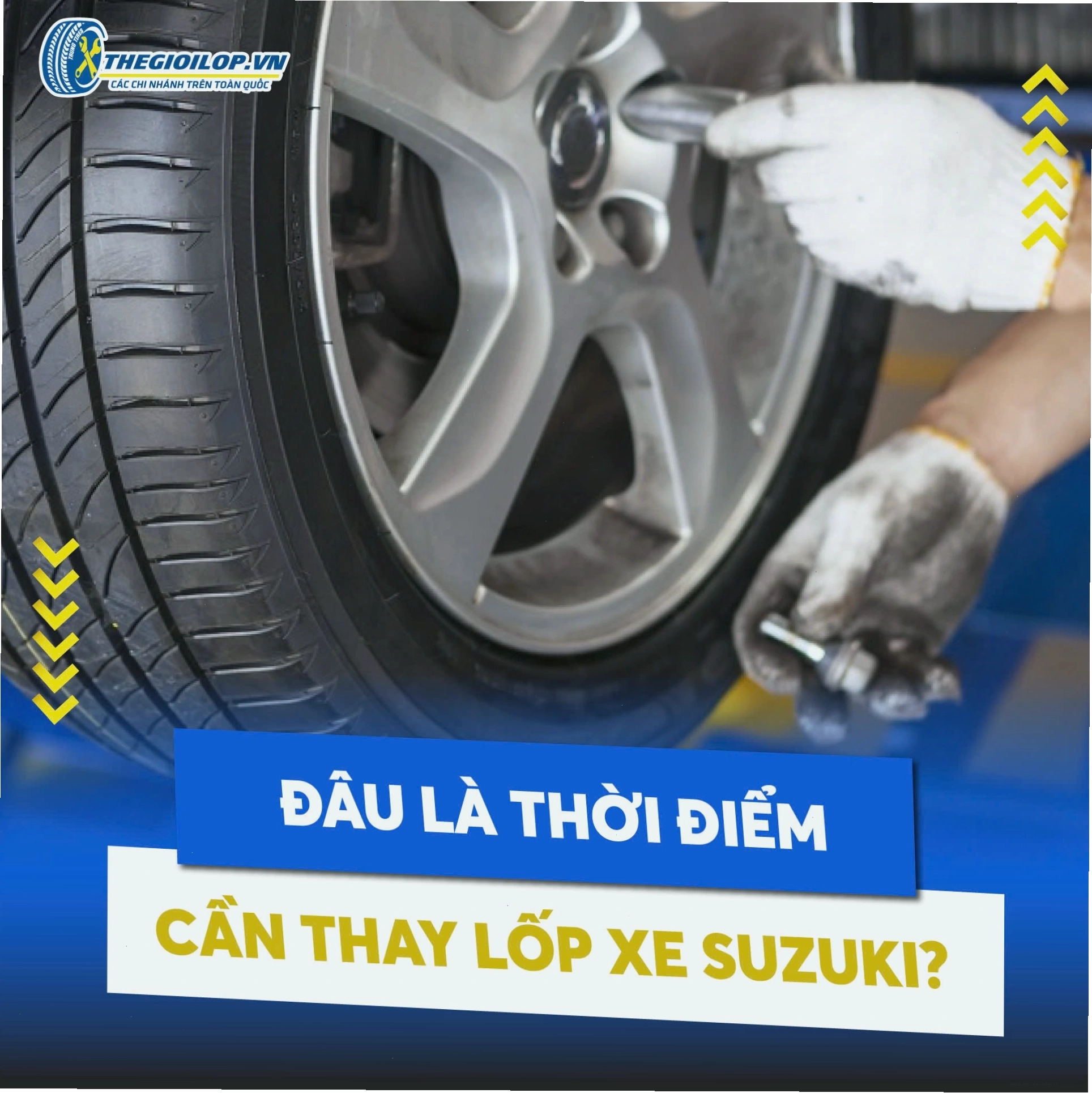 Kiểm tra lốp xe Suzuki mới để đảm bảo chất lượng cao