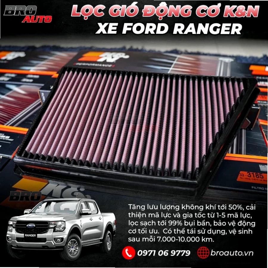 Lọc gió động cơ Ford Ranger bị bẩn