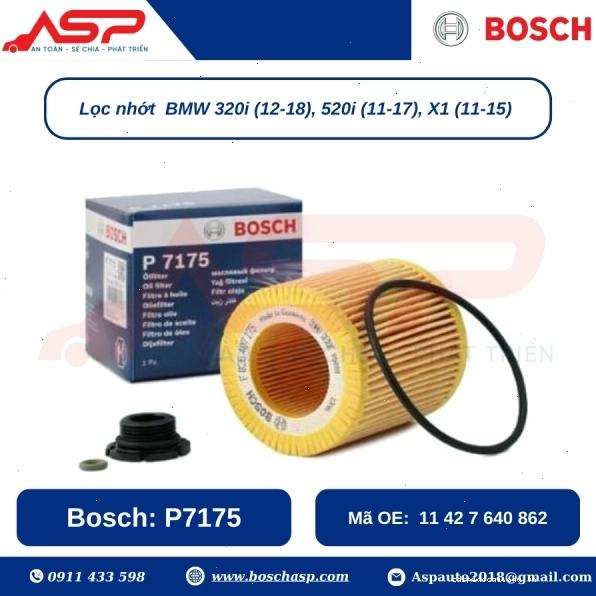 Lọc nhớt Bosch P7175 - Lựa chọn thay thế cho VinFast