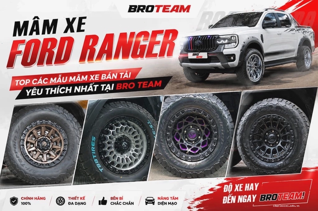 Mâm xe Ford Ranger zin theo tiêu chuẩn nhà sản xuất